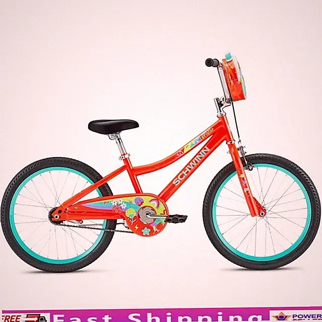 20in Kids Bike BMX Style Adjustable Seat Coaster Brake Handlebar Bag Safe Ride