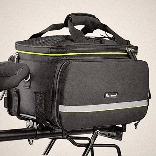 35L Bike Storage Bag Double Side Pannier Bags,Waterproof Cargo Rack Black New
