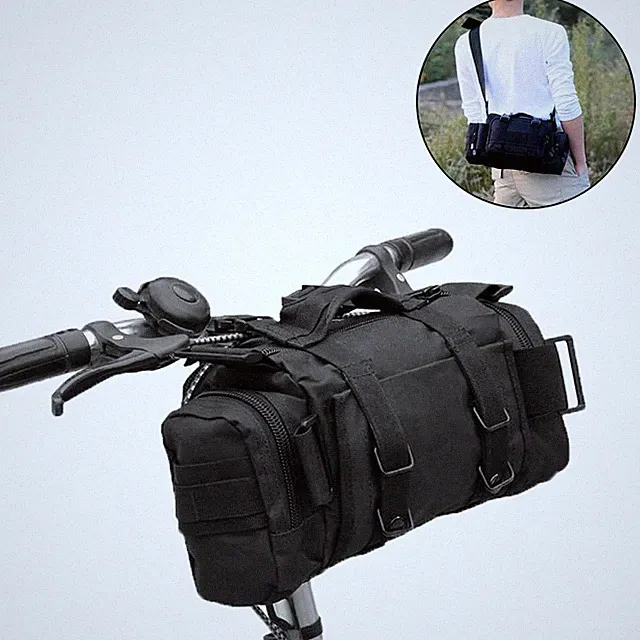 5 in1 Bicycle Cycling Bag Front Handlebar Rainproof Saddle Shoulder Storage Bag