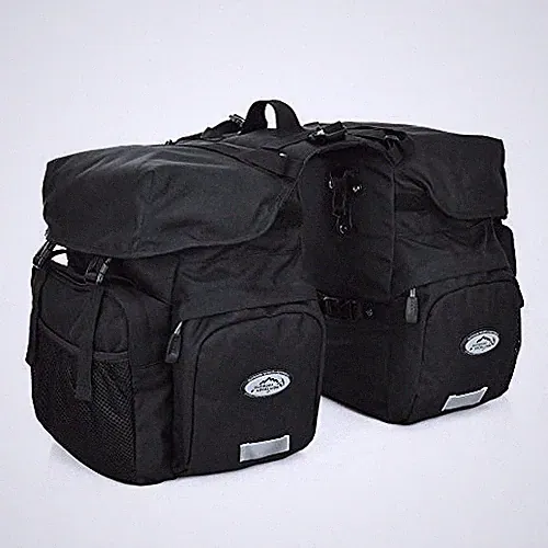 50L Bike Panniers, Waterproof Bicycle Commuting Bag Saddle Bags with Black