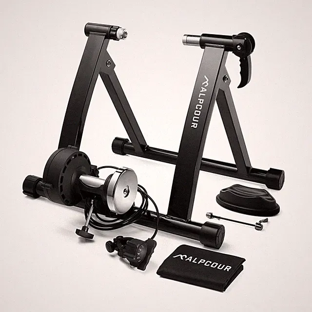 Alpcour Bike Trainer Stand for Indoor Riding – Portable Stainless Steel Indoo...