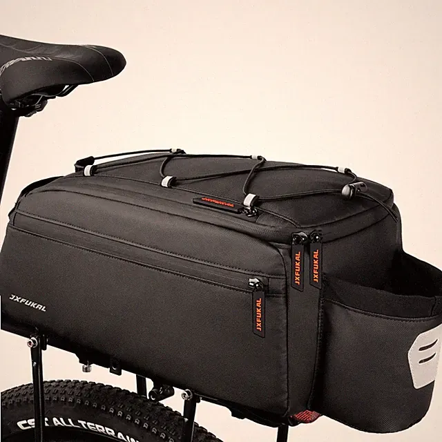 Bike Bags for Bicycle Rear rack, 13L Supportive Bike Rack Bag Built-in Rigid...
