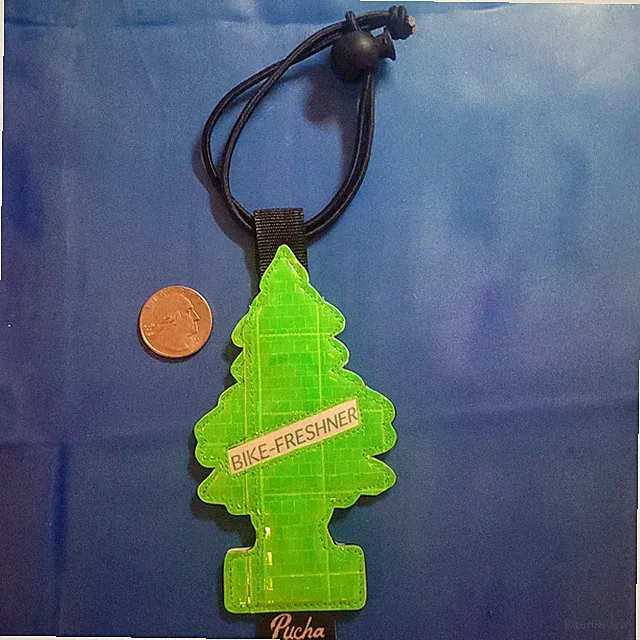 BIKE FRESHNER Green made by @PuchaCreations Hanging Reflector For Bicycles/Bags