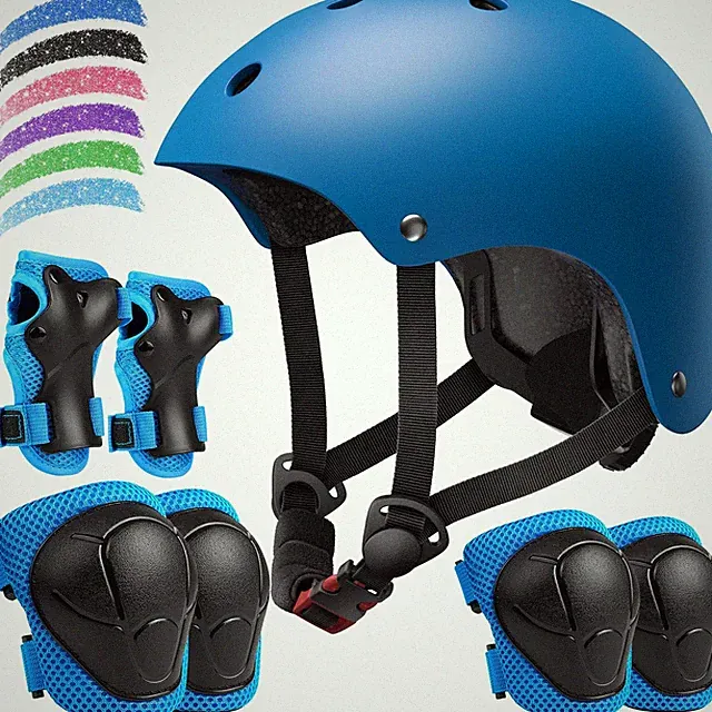 Bike Helmet Set, Adjustable Helmet for Ages 3-10 Year Boys Girls, Pad Set wit...