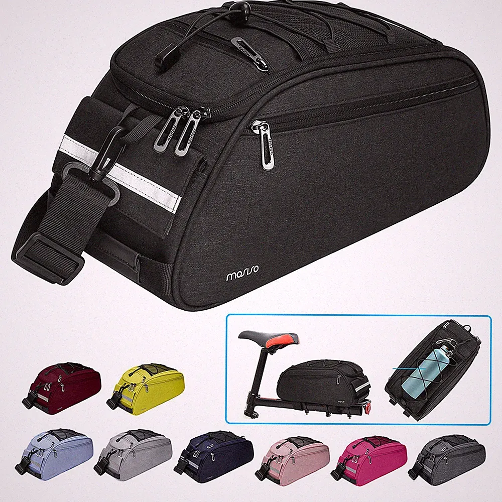 Bike Rack Bag Waterproof Bicycle Trunk Pannier Rear Seat Cycling Shoulder Bag