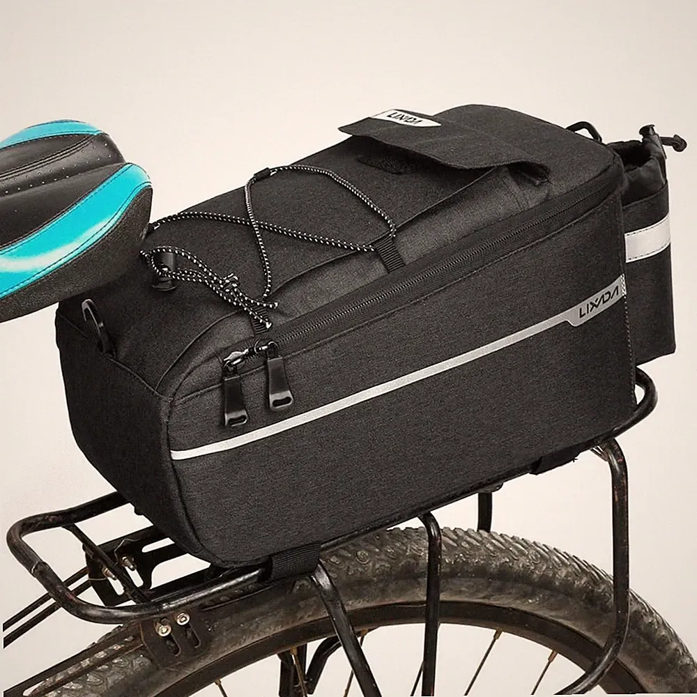 Bike Rear Rack Bag 10L Insulated Bicycle Trunk Bag Storage Luggage Cargo Bag