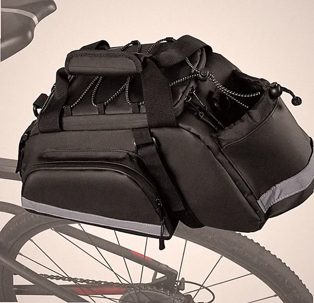 Bike Rear Rack Bag, Pannier Bags for Bicycles with 12L Capacity, Bike Trunk Cool