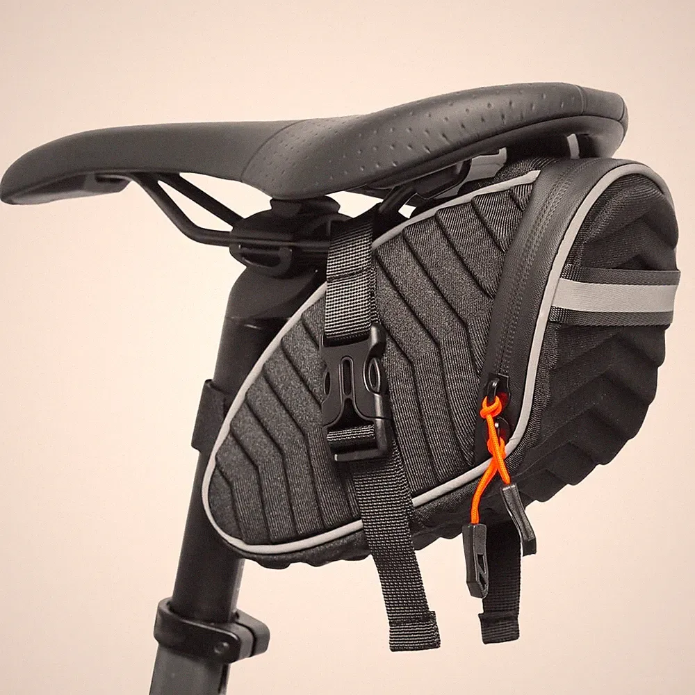 Bike Seat Bag, Bicycle Saddle Bag, 3D Shell Under Seat Cycling Seat Pack for...