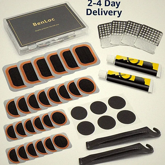 Bike Tire Repair Kit Bicycle Inner Tube Puncture Patch Vulcanizing Tool Set