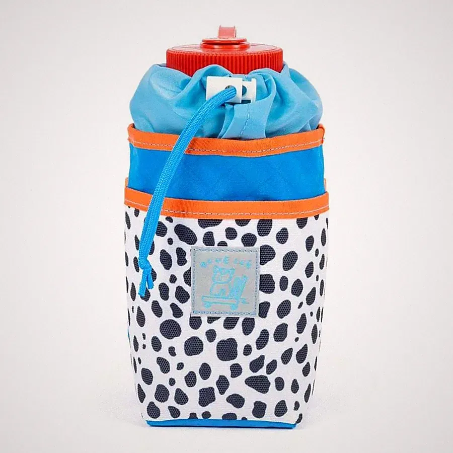 BLUE LUG Stem Pouch ECOPAK Drink Holder Blue Dalmatian Tandem Bicycle Bag NEW
