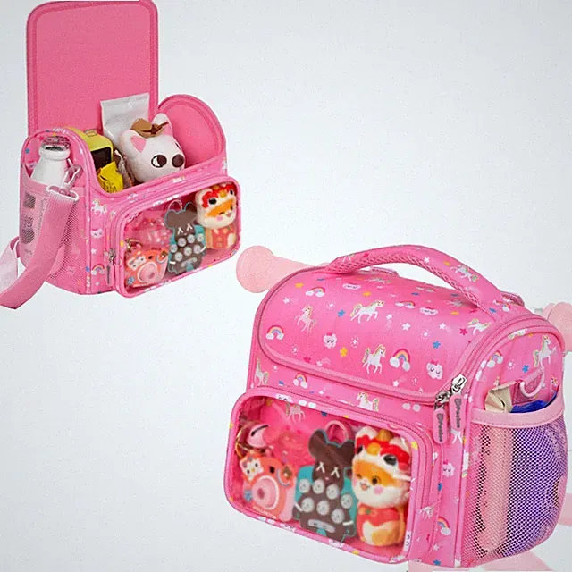 Cute Pink Bike Basket for Kids - Handlebar Bag with Strap for Balance Bikes