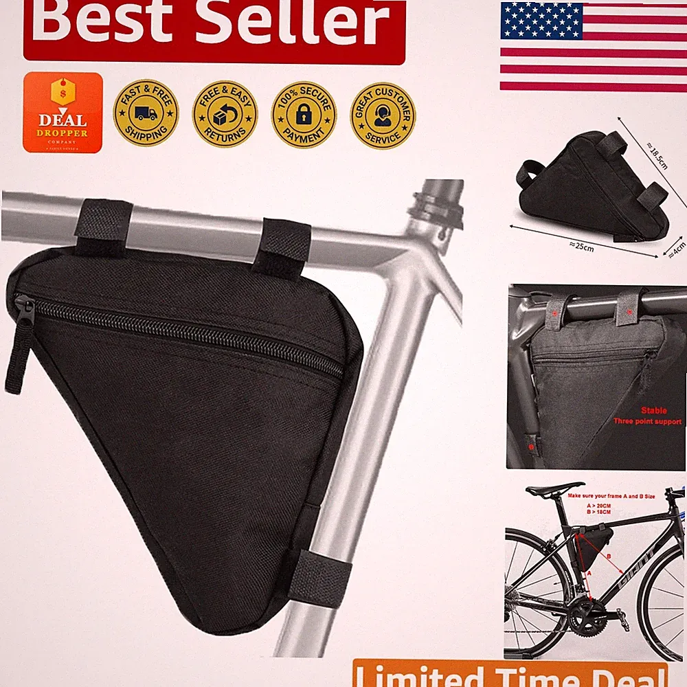 Durable Bike Frame Bag - Aerodynamic and Lightweight for Road or Mountain Riding
