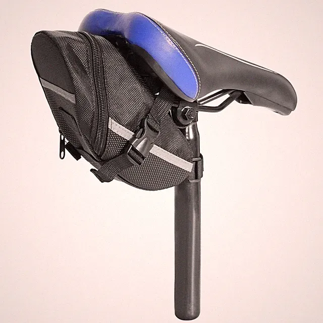 Durable Bike Seat Bag Featuring 1.5L Capacity & Reflective Straps for Night Safe