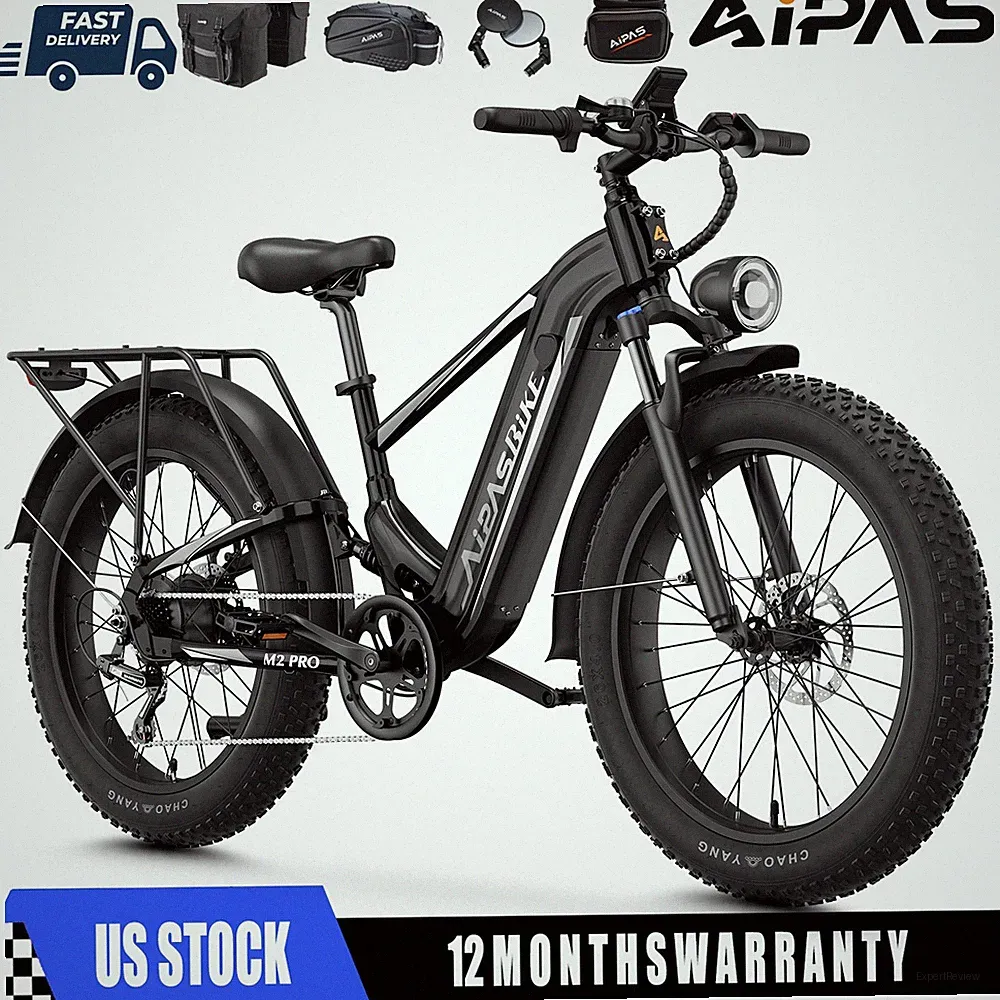 Electric Bike Adult 1800W 85Mile 36MPH 26*4" Fat Tire Off-road Mountain Ebike