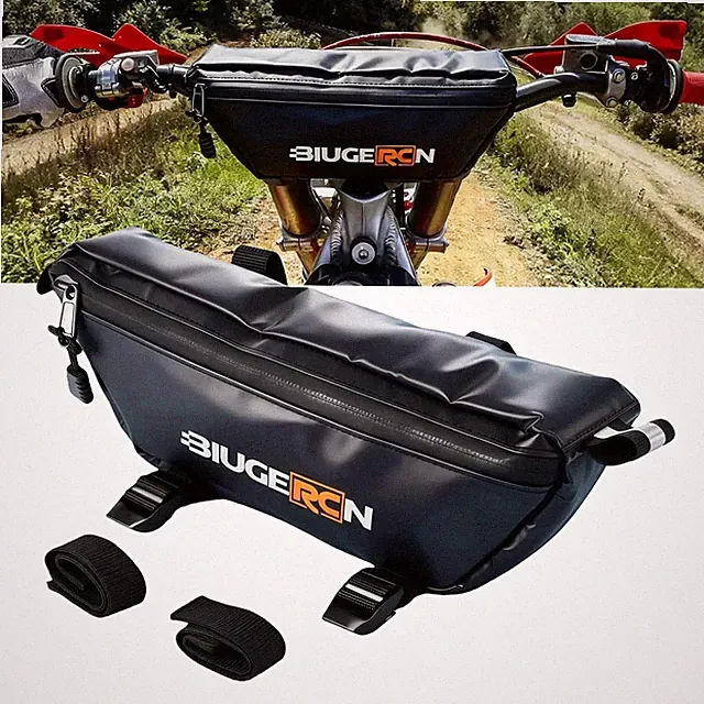 Electric Dirt Bike Handlebar Bag,Universal Waterproof Front Storage Bag for E...