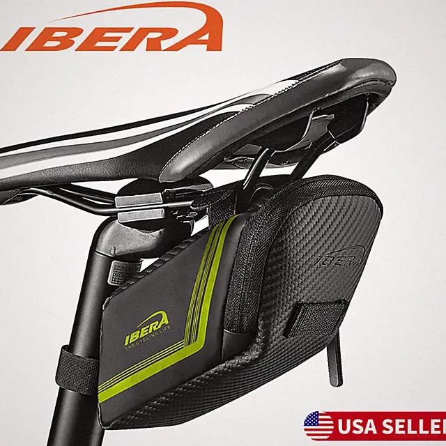 IBERA Mountain Bike Saddle Bag Bicycle Rear Seat Storage Bag Water-Resistant 1L