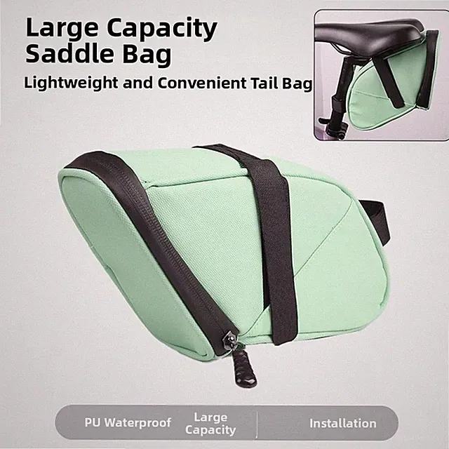 Large Capacity Waterproof Bicycle Tail Bag for Road and Mountain Bikes