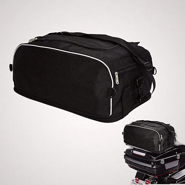Motorcycle Weather Resistant Collapsible Tail Trunk Travel Rear Luggage Rack...