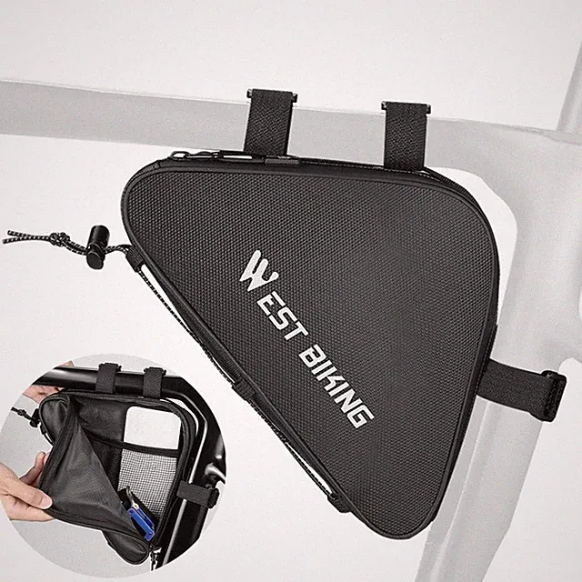 Mountain Road Bike Bicycle Triangle Top Tube Frame Bag Tool Storage Pouch Riding