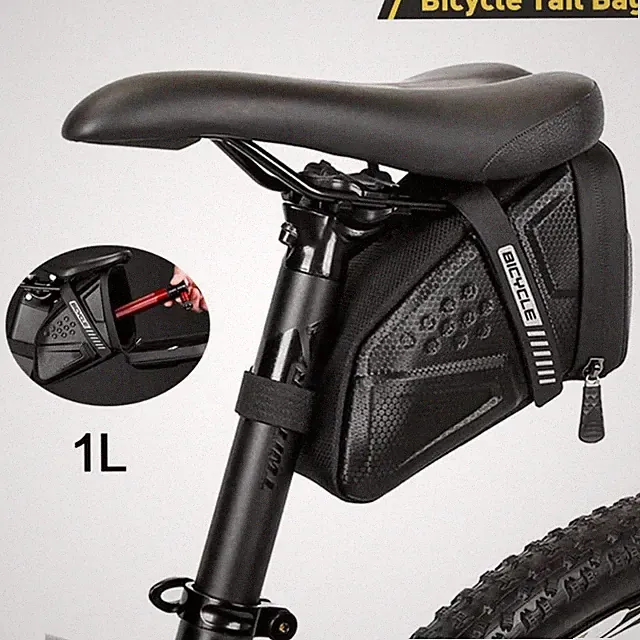 NEW Waterproof Bicycle Saddle Bag MTB Road Bike Saddle Bags Reflective Striped B