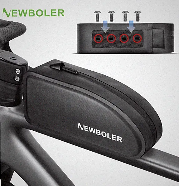 NEWBOLER Gravel Bike Bag Bike Top Tube Bag With Screws Waterproof PVC