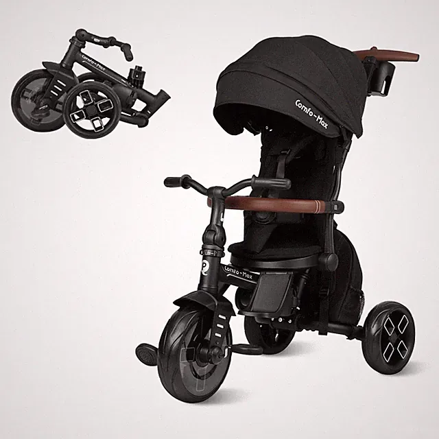 QPlay Toddler Bike Stroller for Baby 10 Months to 6 Years Old, 8-in-1 Foldabl...