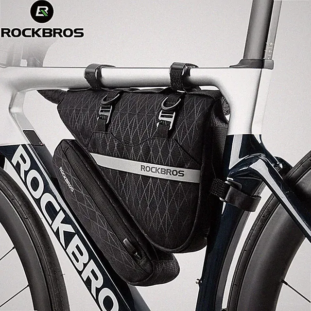 ROCKBROS Bicycle Bag Set 2-in-1 Removable Triangle Bag Handlebar Bag Frame Bag