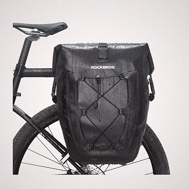 ROCKBROS Bike Panniers Waterproof Bike Rear Rack Bag Max 30L Large Capacity B...