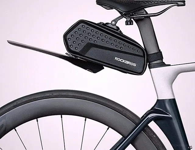 ROCKBROS Bike Saddle Bag with Mudguard Bicycle Hard Shell Tail Reflective Bag
