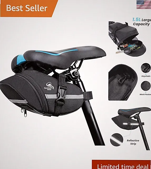 Scratch-Resistant Under Seat Bike Bag with Easy Installation - Ideal for Cycling