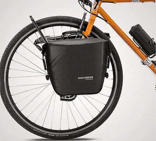 Sturdy Front Roller Panniers with Carry Handle & Shoulder Strap for Biking