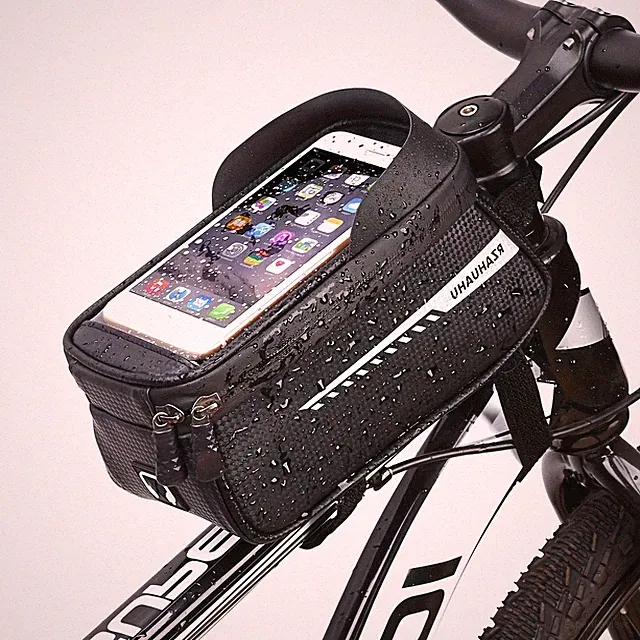 Touch Screen Bike Phone Bag - Waterproof & Large Capacity for Cycling