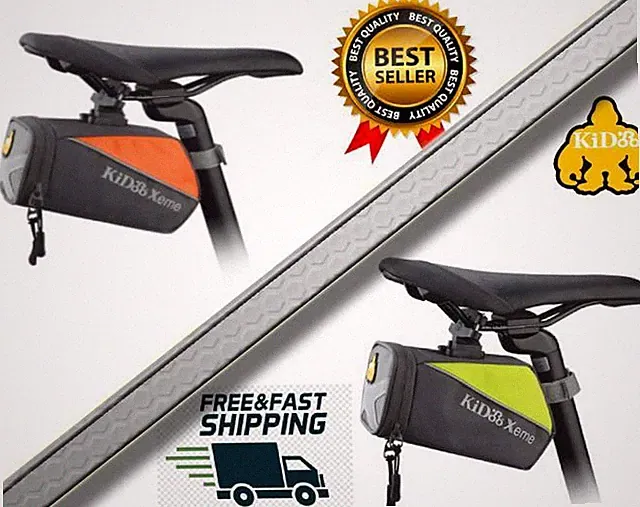 Weatherproof Bike Saddle Bag Bicycle Under Seat Storage Tail Pouch CHOOSE COLOR!