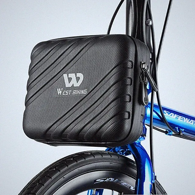 WEST BIKING Foldable Bike Hard Shell Front Bag - Bicycle Riding Storage Bag